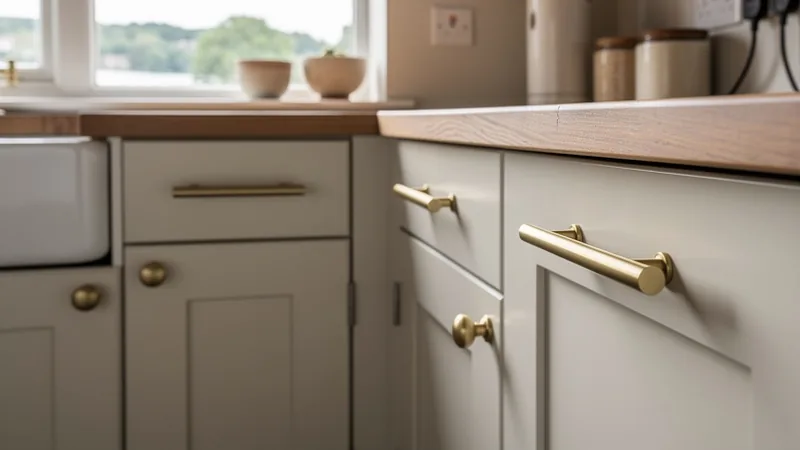 Cabinet hardware upgrade project in Peoria Heights, IL